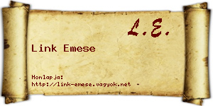 Link Emese névjegykártya